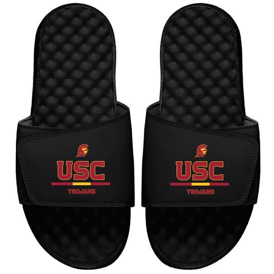 Men's ISlide Black USC Trojans Split Bar Slide Sandals