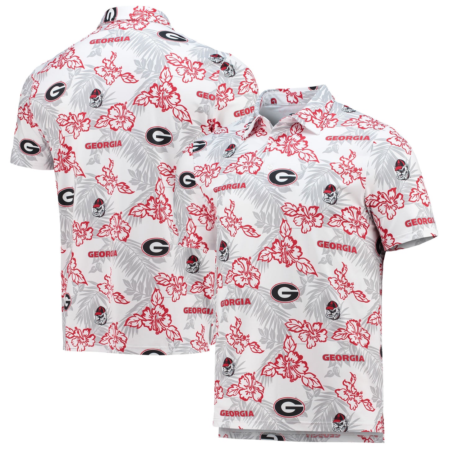 Men's Reyn Spooner White Georgia Bulldogs Performance Polo