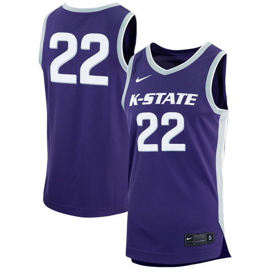 Men's Nike #22 Purple Kansas State Wildcats Replica Basketball Jersey