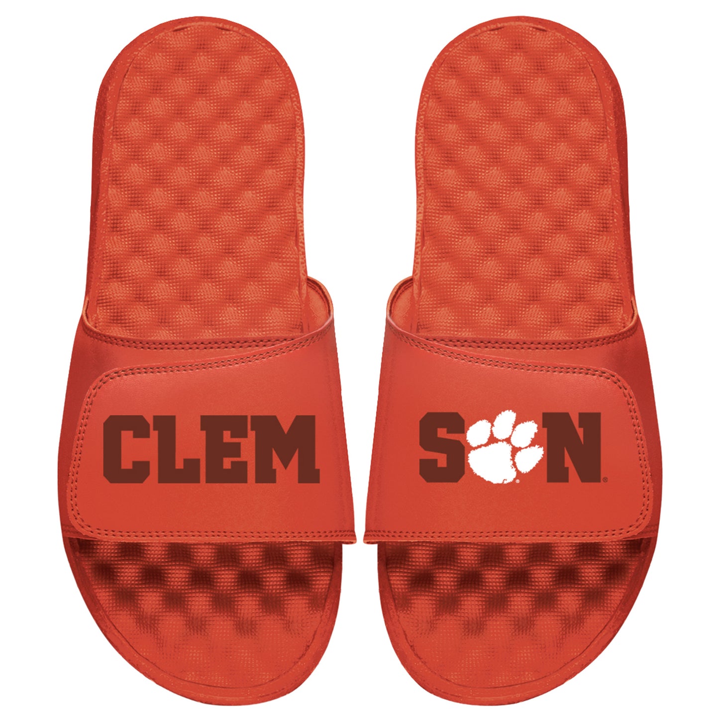 Men's ISlide Orange Clemson Tigers Tonal Pop Slide Sandals