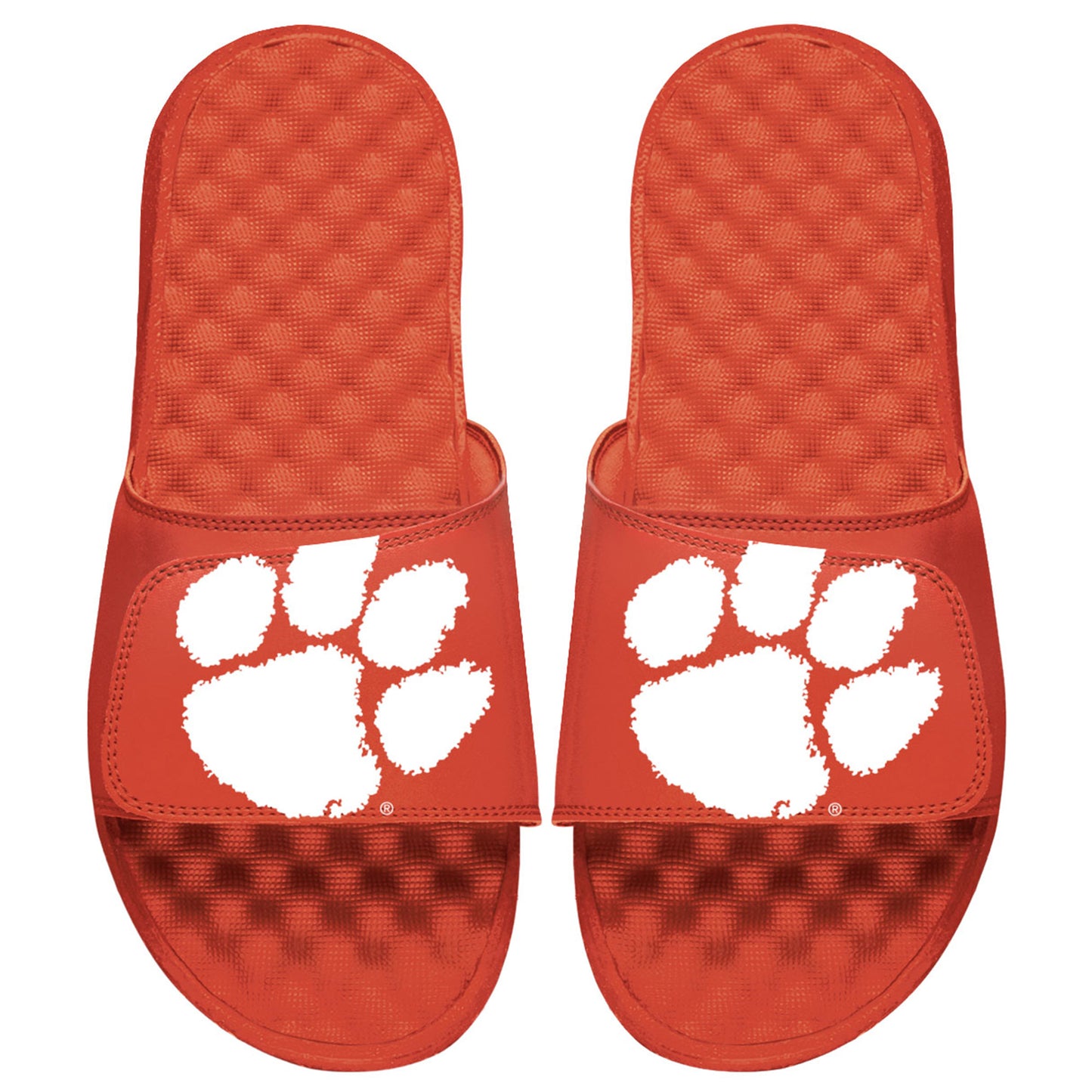 Men's ISlide Orange Clemson Tigers Blown Up Logo Slide Sandals