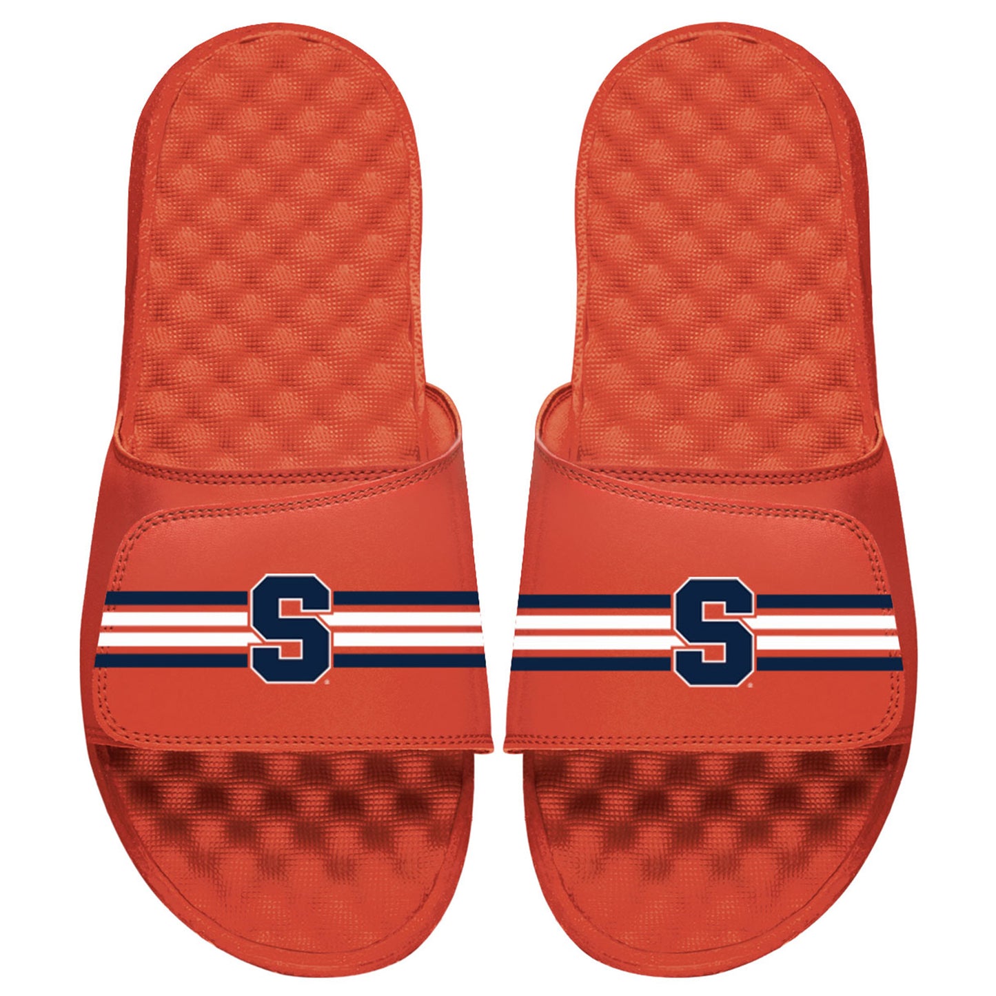 Men's ISlide Orange Syracuse Orange Stripes Slide Sandals