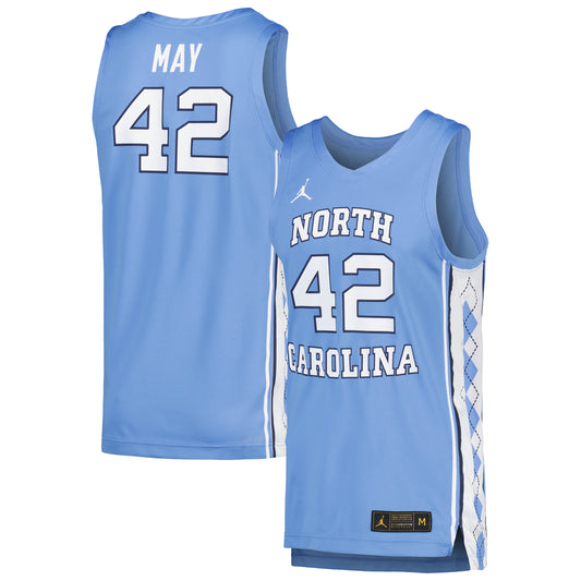 Men's Jordan Brand Sean May Carolina Blue North Carolina Tar Heels Replica Basketball Player Jersey