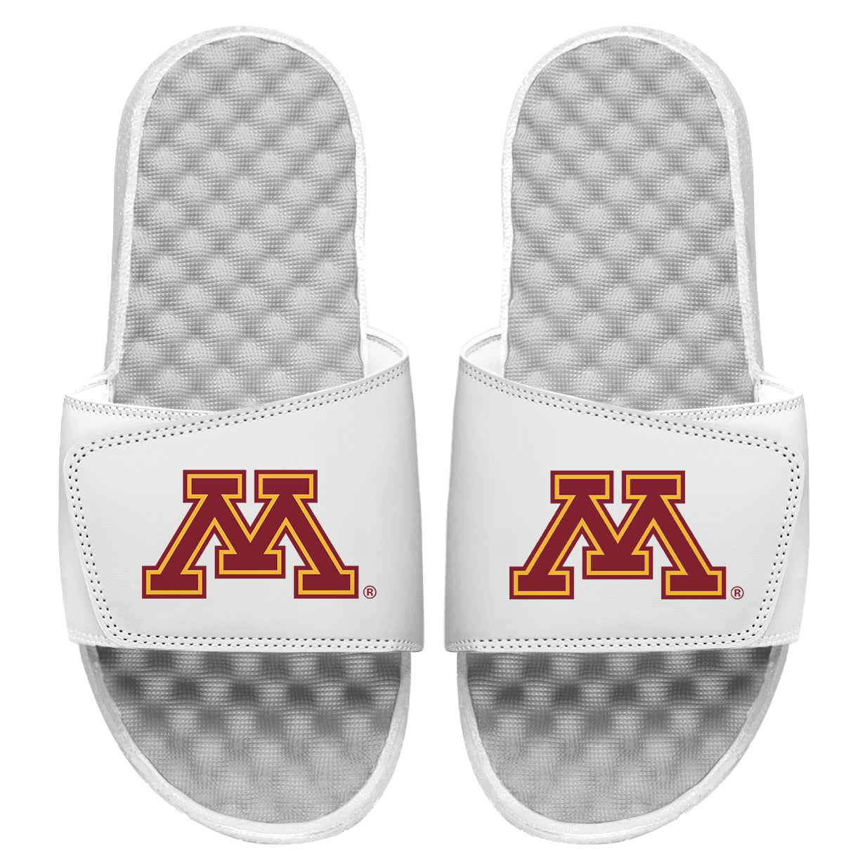 Men's ISlide White Minnesota Golden Gophers Primary Logo Slide Sandals