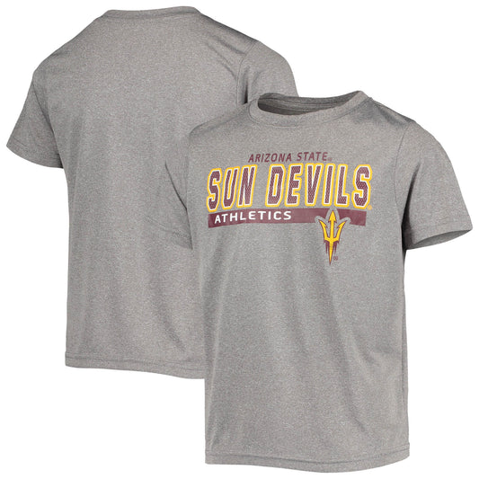 Youth Heathered Gray Arizona State Sun Devils Athletics T-Shirt