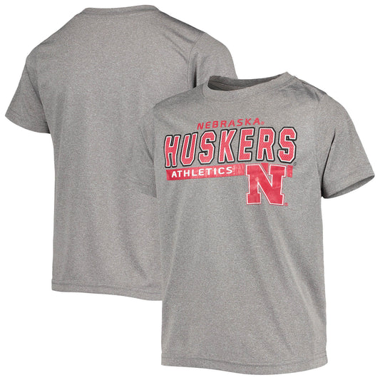 Youth Heathered Gray Nebraska Huskers Athletics T-Shirt