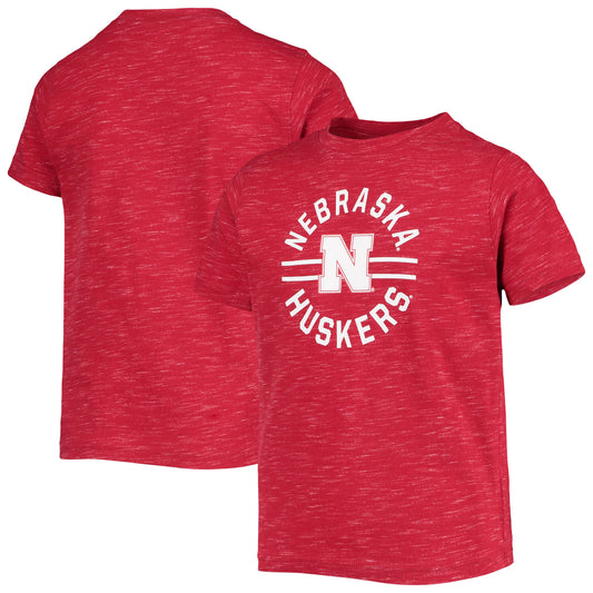 Youth Scarlet Nebraska Huskers Injected T-Shirt