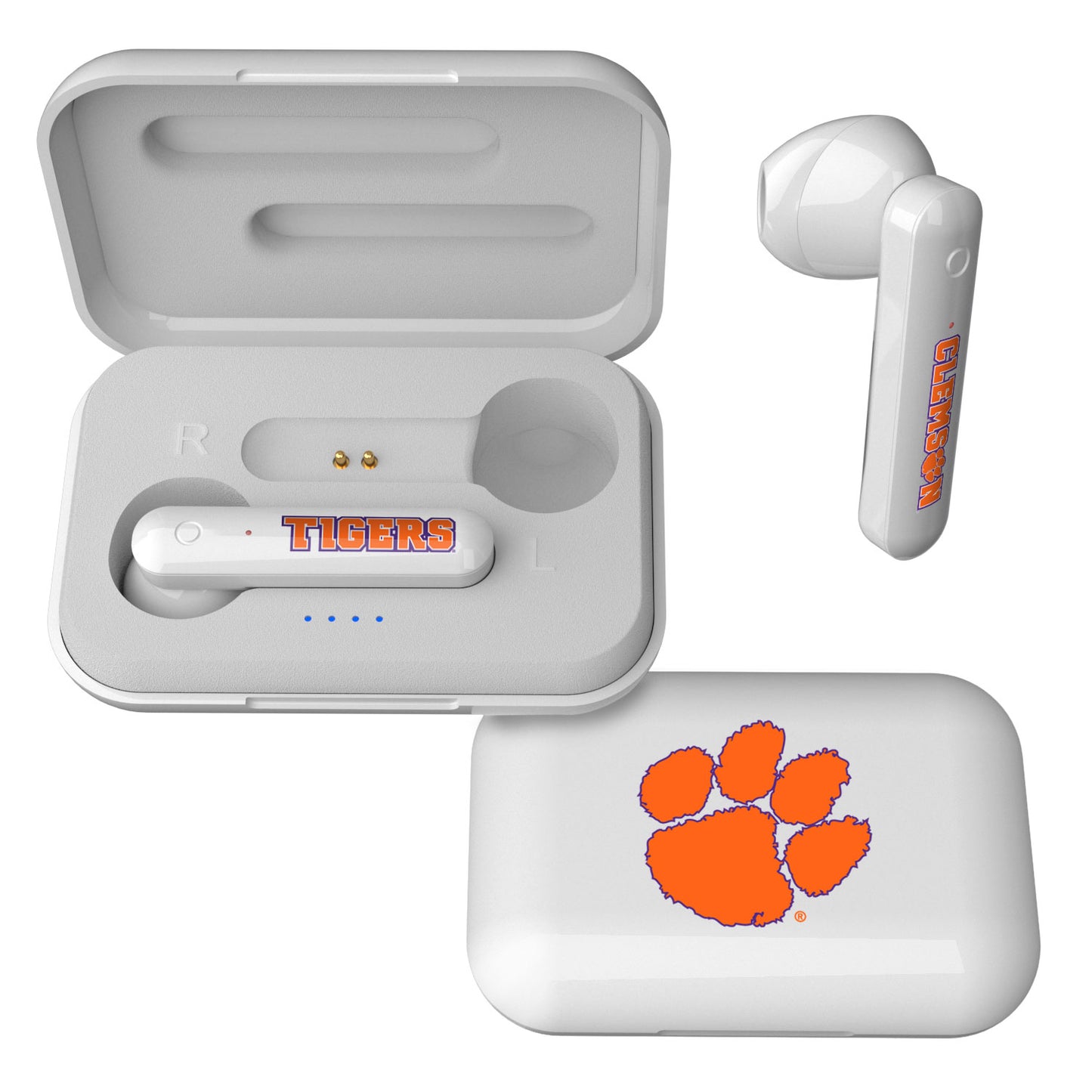 Keyscaper Clemson Tigers  Wireless TWS Insignia Design Earbuds