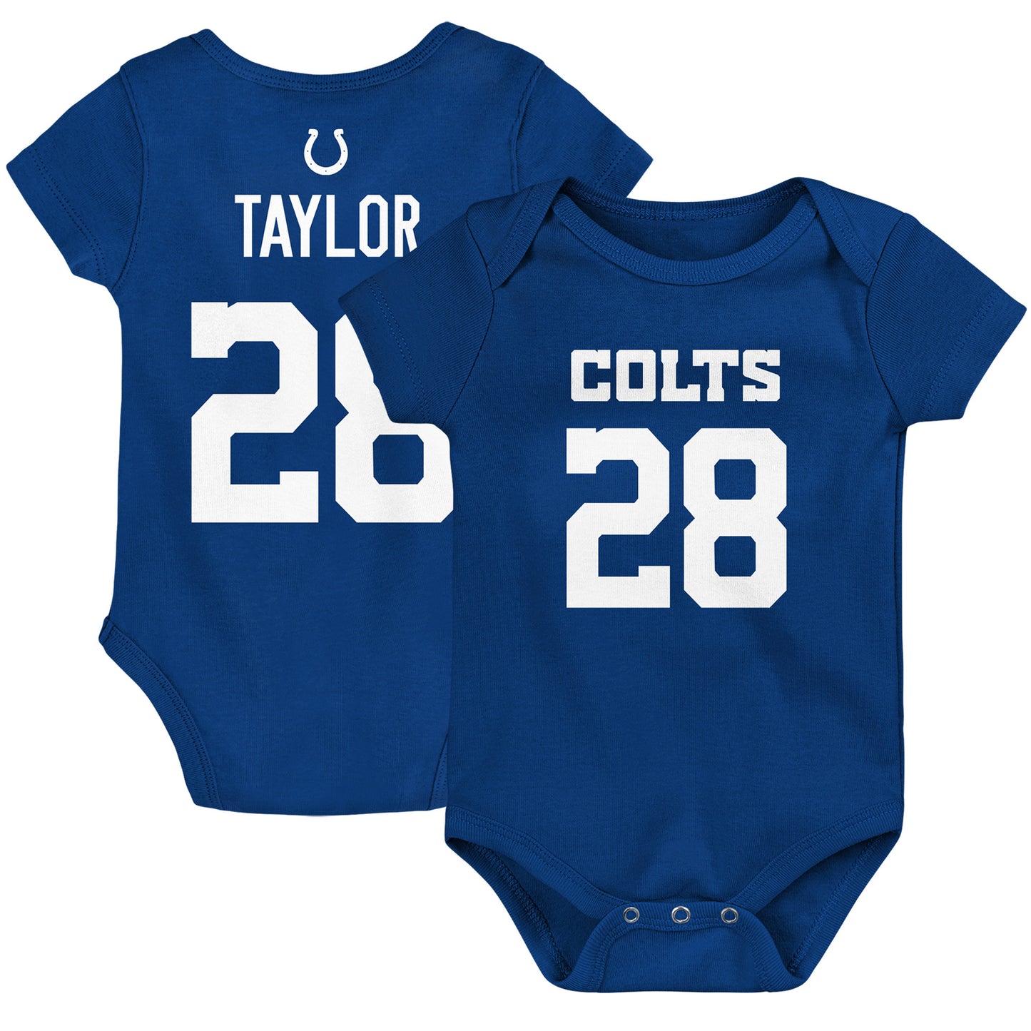 Infant Jonathan Taylor Royal Indianapolis Colts Mainliner Player Name & Number Bodysuit