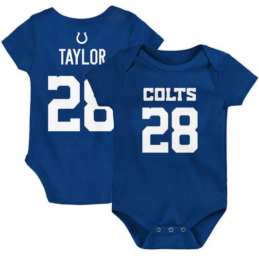 Infant Jonathan Taylor Royal Indianapolis Colts Mainliner Player Name & Number Bodysuit