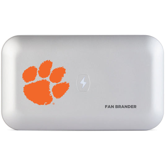 White Clemson Tigers PhoneSoap 3 UV Phone Sanitizer & Charger