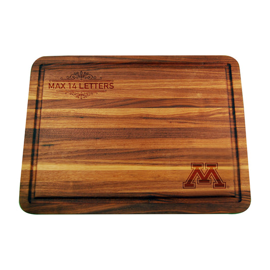 Minnesota Golden Gophers Large Acacia Personalized Cutting & Serving Board