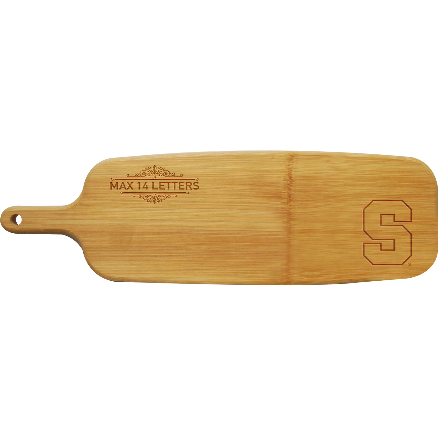Syracuse Orange Personalized Bamboo Paddle Serving Board