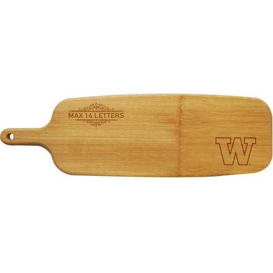 Washington Huskies Personalized Bamboo Paddle Serving Board