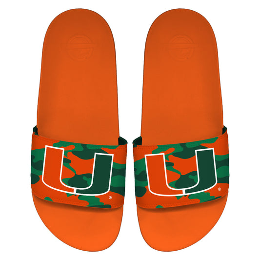 Men's ISlide Miami Hurricanes Camo Motto Slide Sandals