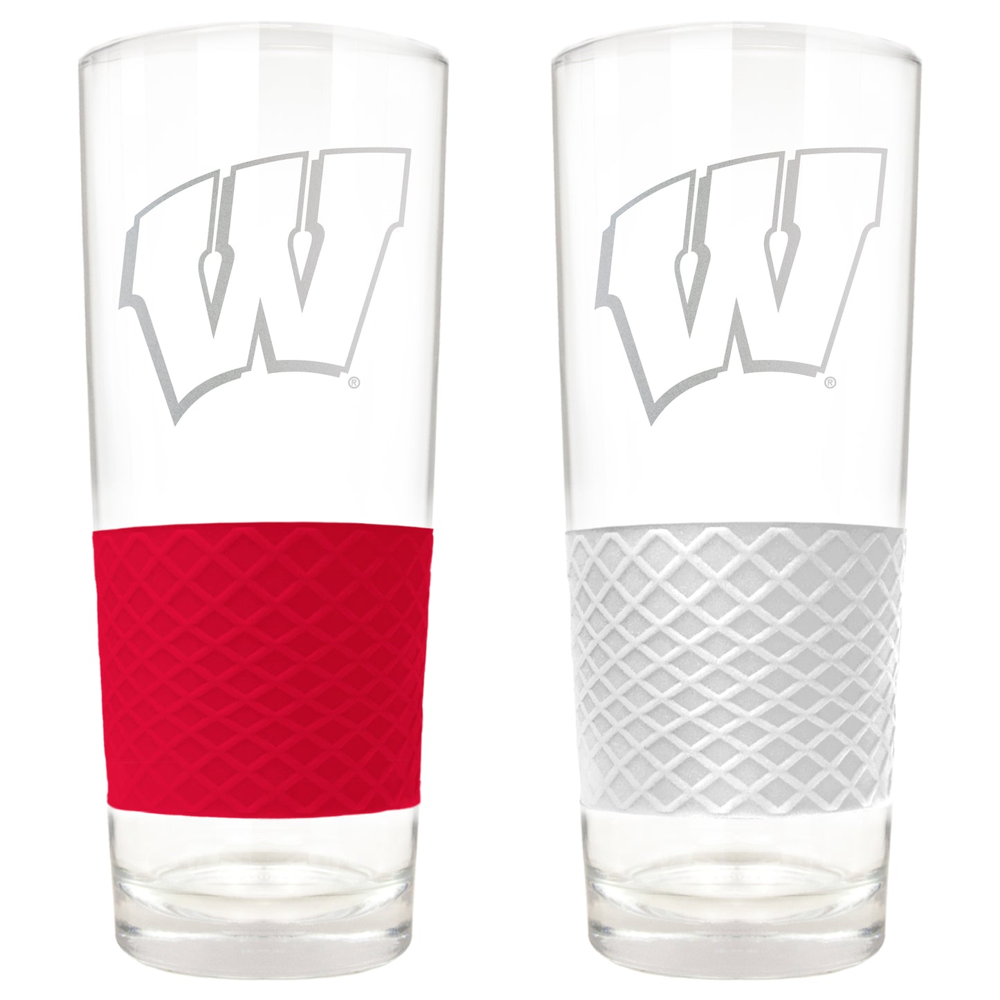 Wisconsin Badgers 22oz. Logo Score Pint Glass Two-Piece Set