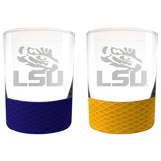 LSU Tigers 14oz. Commissioner Rocks Glass Two-Piece Set