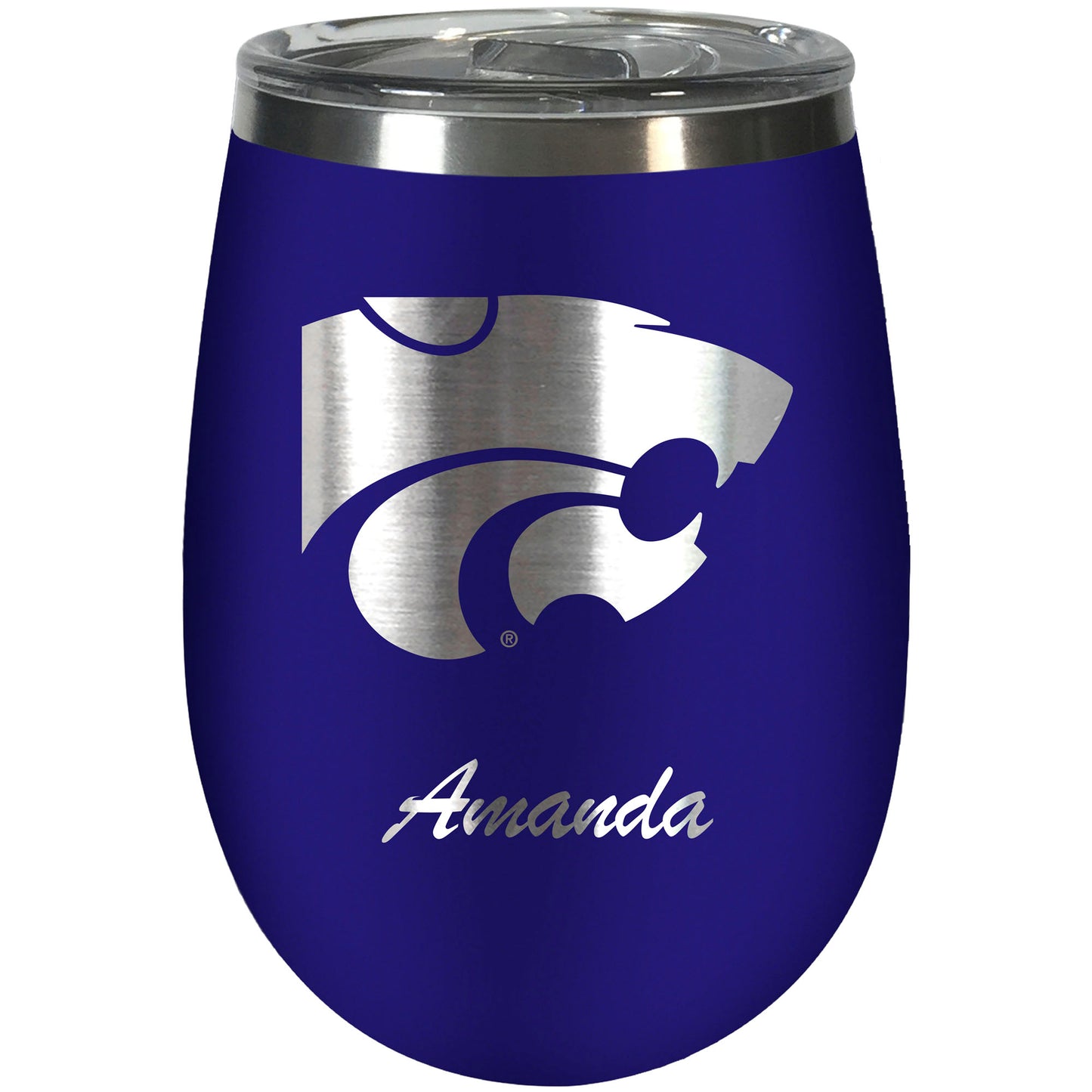 Kansas State Wildcats 10oz. Personalized Team Color Wine Tumbler