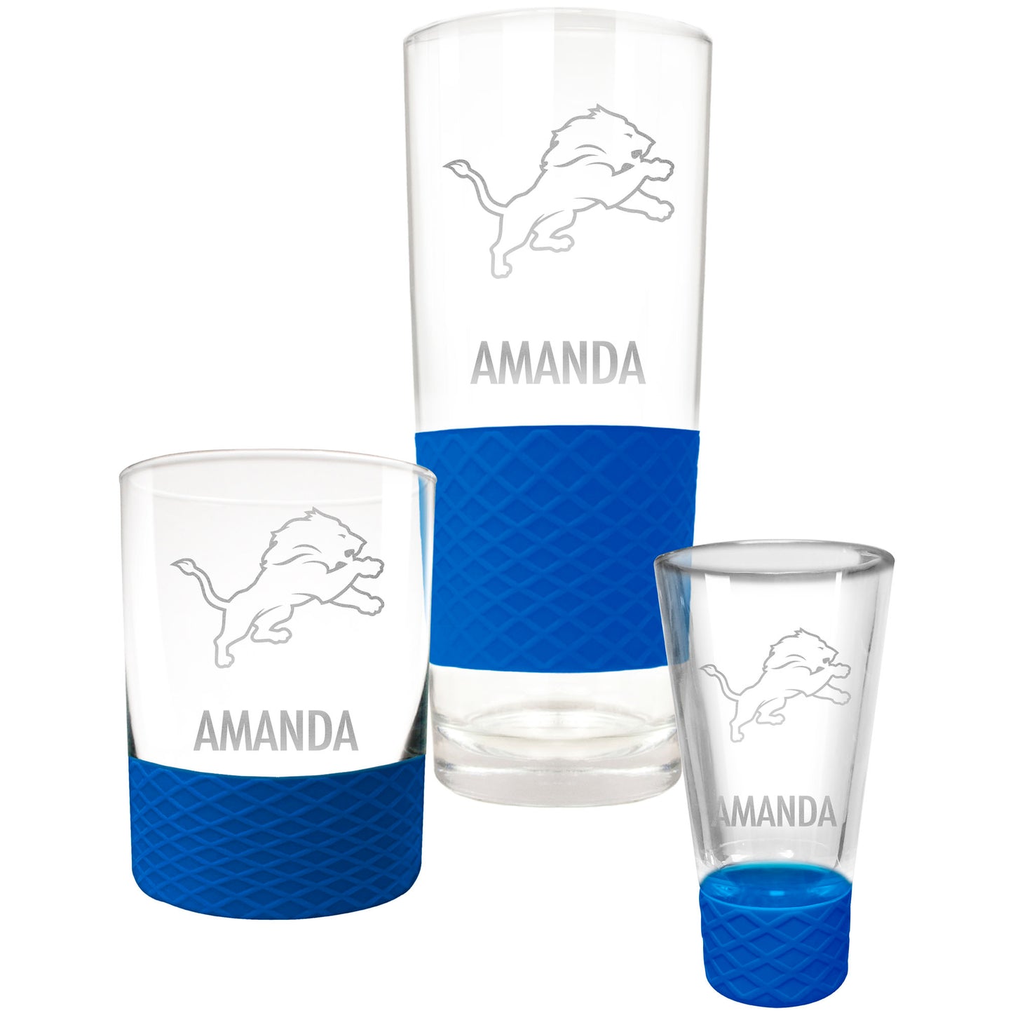 Detroit Lions 3-Piece Personalized Homegating Drinkware Set