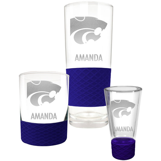 Kansas State Wildcats 3-Piece Personalized Homegating Drinkware Set