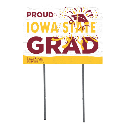 Iowa State Cyclones 18'' x 24'' Proud Grad Yard Sign