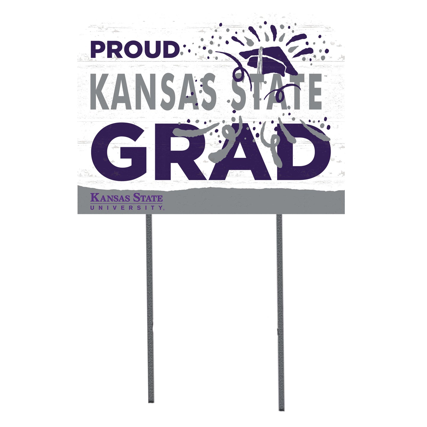 Kansas State Wildcats 18'' x 24'' Proud Grad Yard Sign