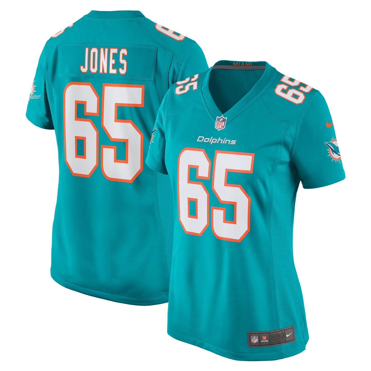 Women's Nike Robert Jones Aqua Miami Dolphins Game Jersey