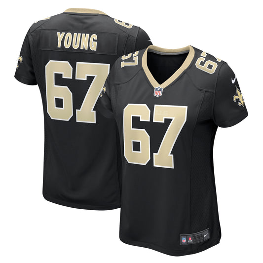 Women's Nike Landon Young Black New Orleans Saints Game Jersey