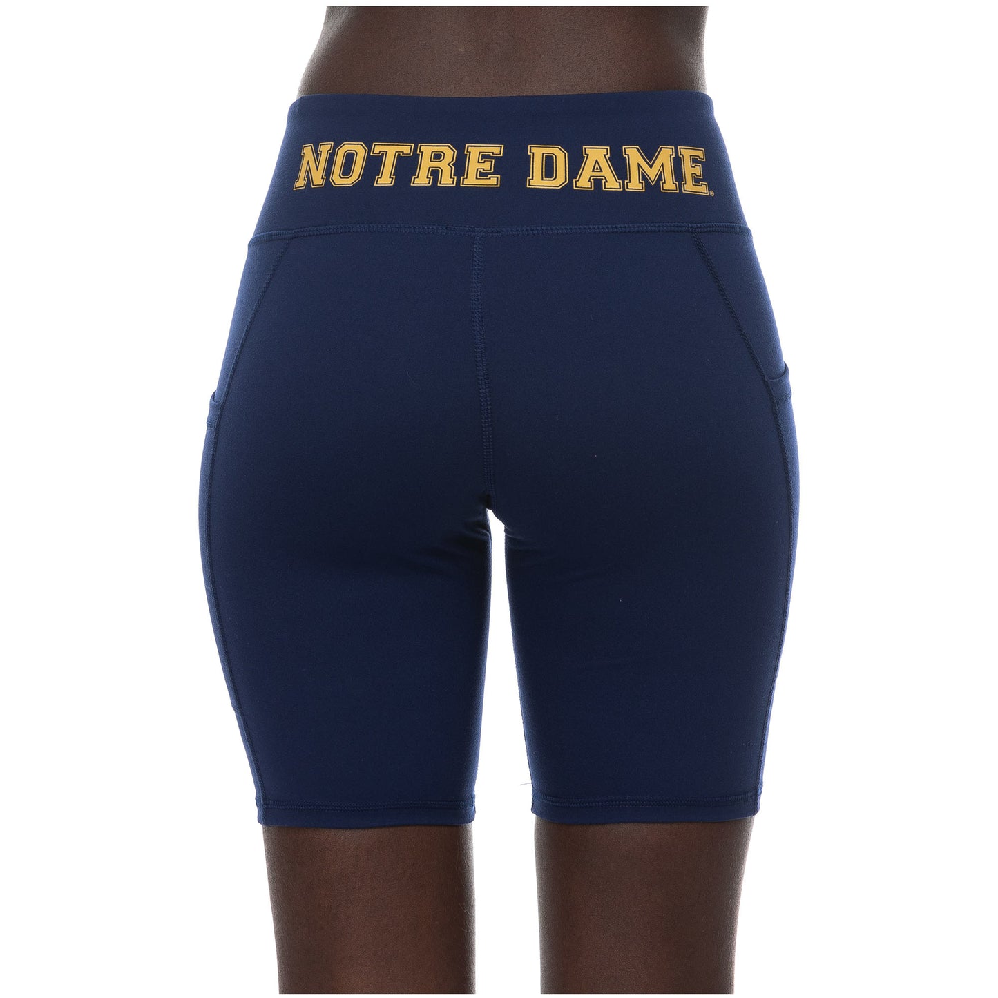 Women's ZooZatz Navy Notre Dame Fighting Irish Pocket Bike Shorts