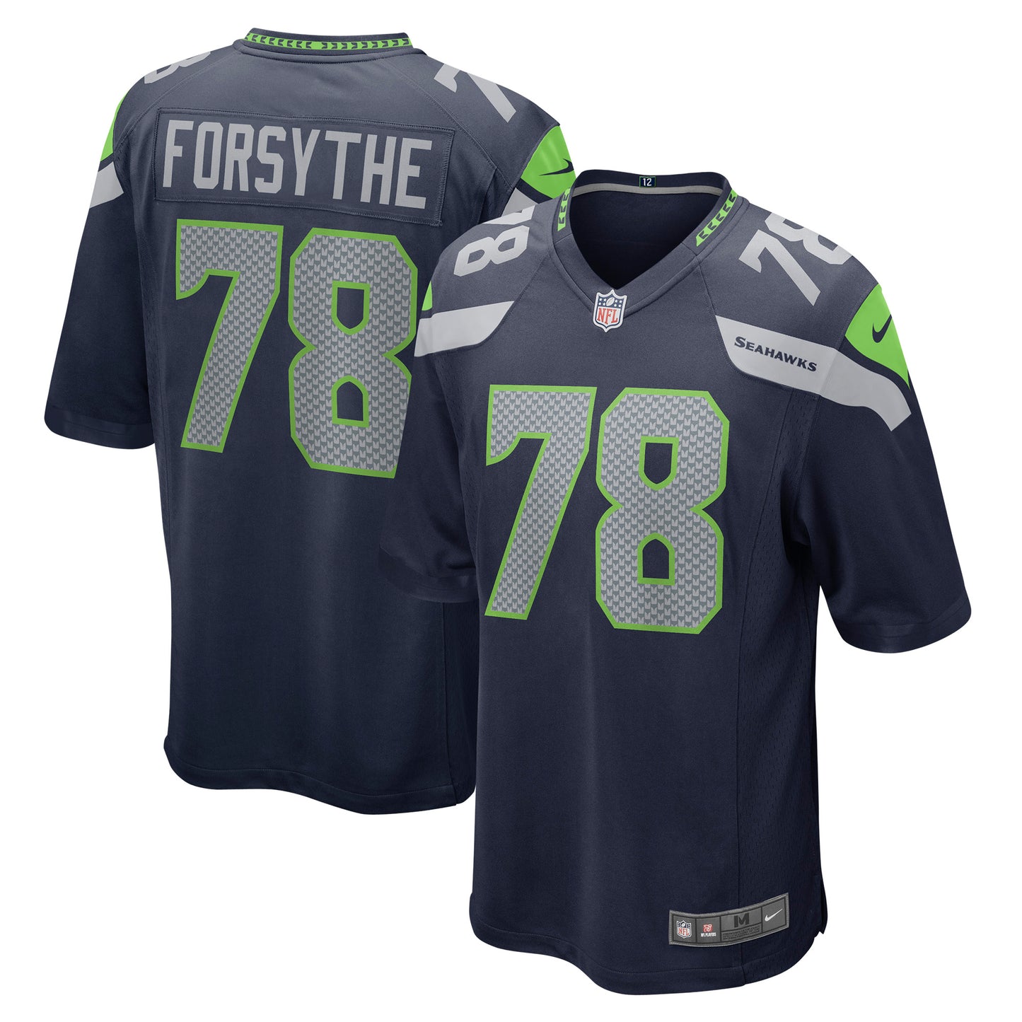 Men's Nike Stone Forsythe College Navy Seattle Seahawks Game Jersey