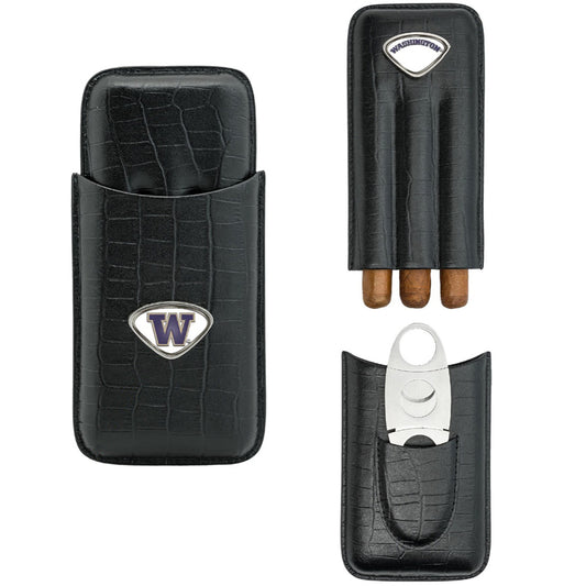 Black Washington Huskies Cigar Case