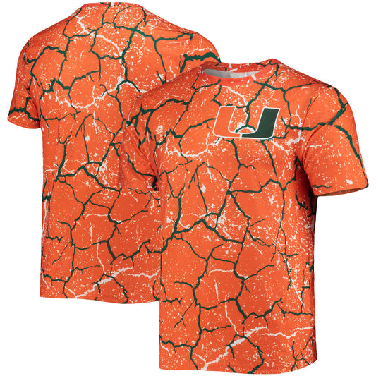 Men's Dyme Lyfe Orange Miami Hurricanes Storm T-Shirt