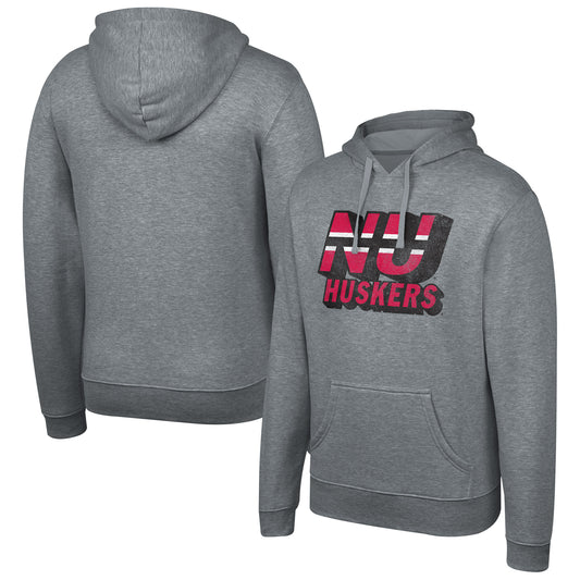 Men's Heathered Gray Nebraska Huskers Origin Pullover Hoodie