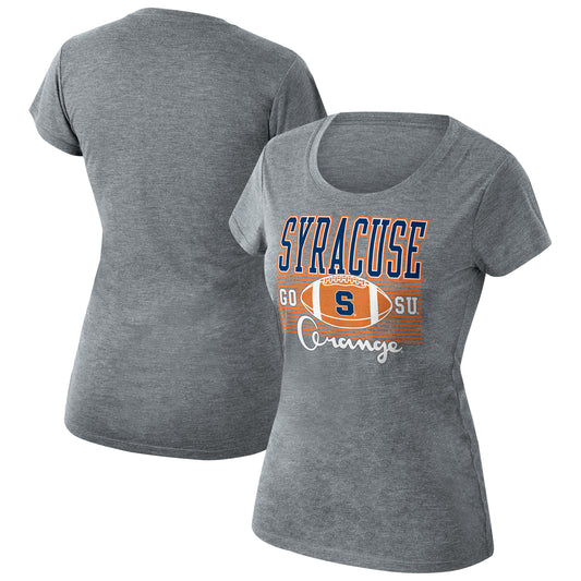 Women's Heathered Gray Syracuse Orange Sideline Scoop Neck T-Shirt