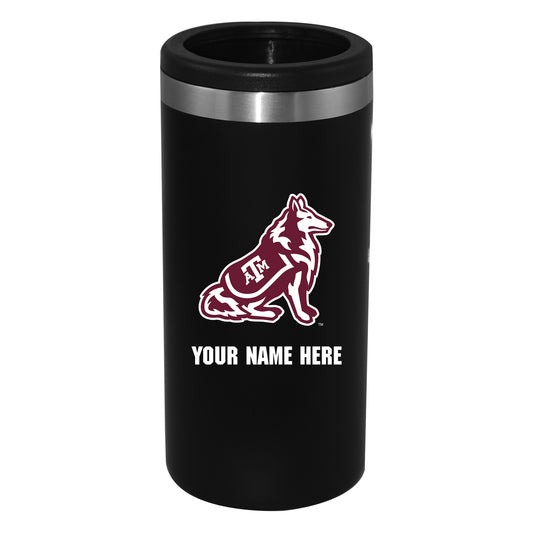 Black Texas A&M Aggies 12oz. Personalized Slim Can Holder