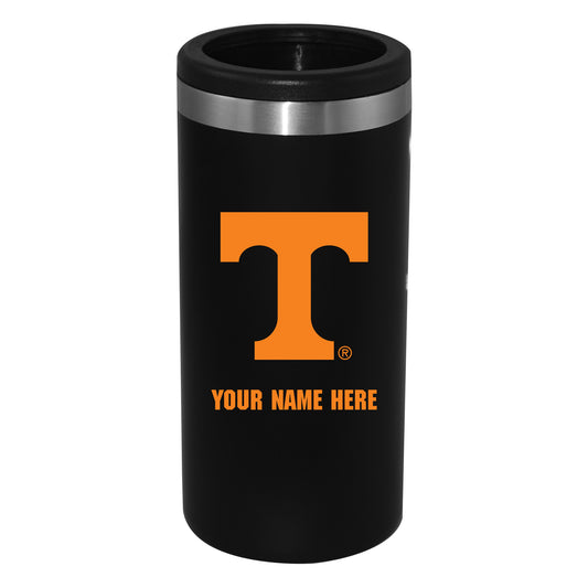 Black Tennessee Volunteers 12oz. Personalized Slim Can Holder