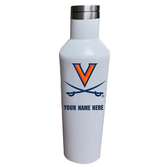 White Virginia Cavaliers 17oz. Personalized Infinity Stainless Steel Water Bottle