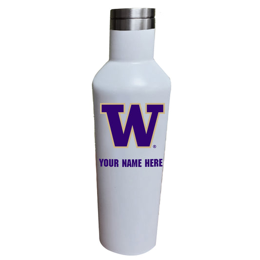 White Washington Huskies 17oz. Personalized Infinity Stainless Steel Water Bottle