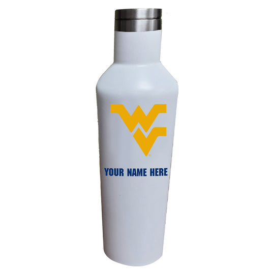 White West Virginia Mountaineers 17oz. Personalized Infinity Stainless Steel Water Bottle