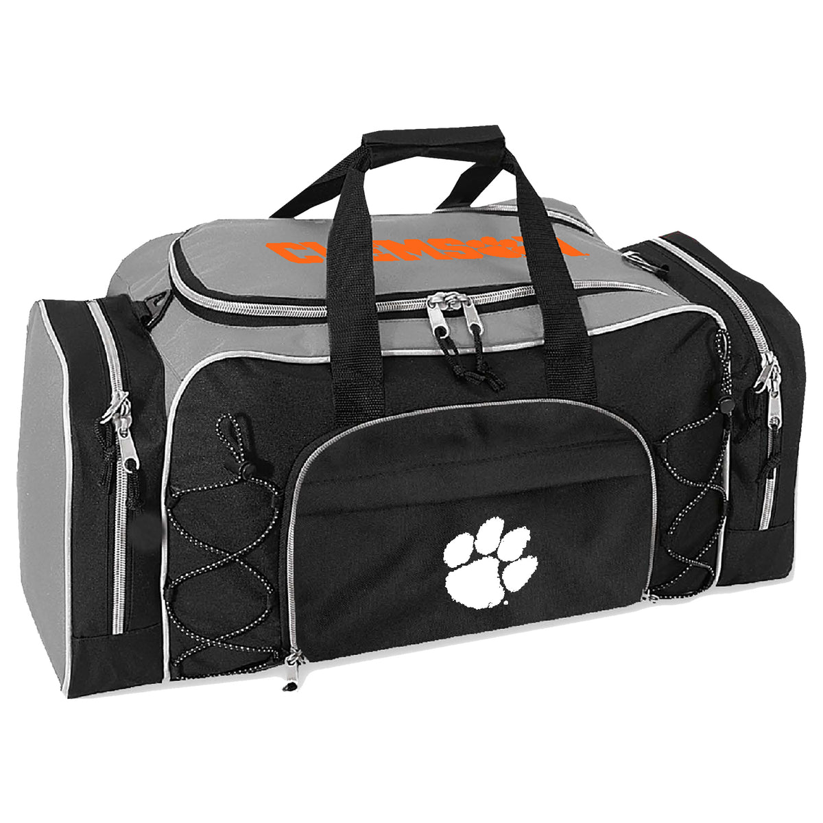 Gray Clemson Tigers Action Duffel Bag