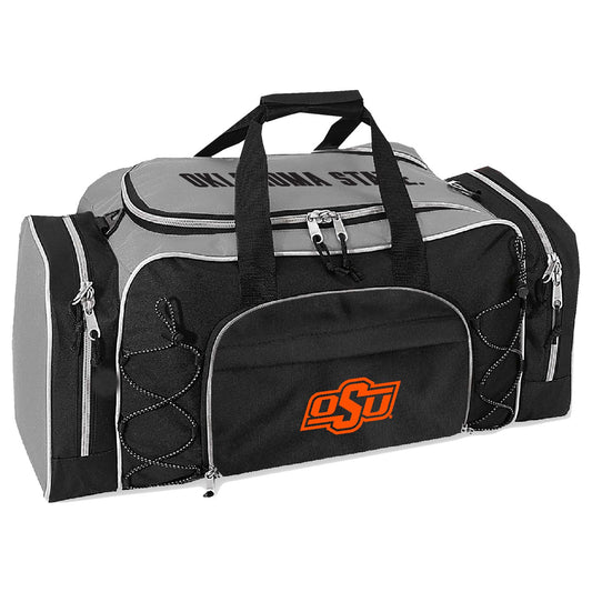 Gray Oklahoma State Cowboys Action Duffel Bag
