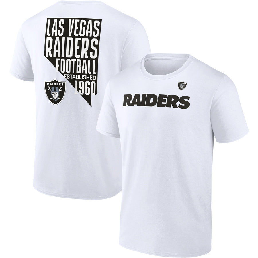 Men's Fanatics White Las Vegas Raiders Hot Shot State T-Shirt