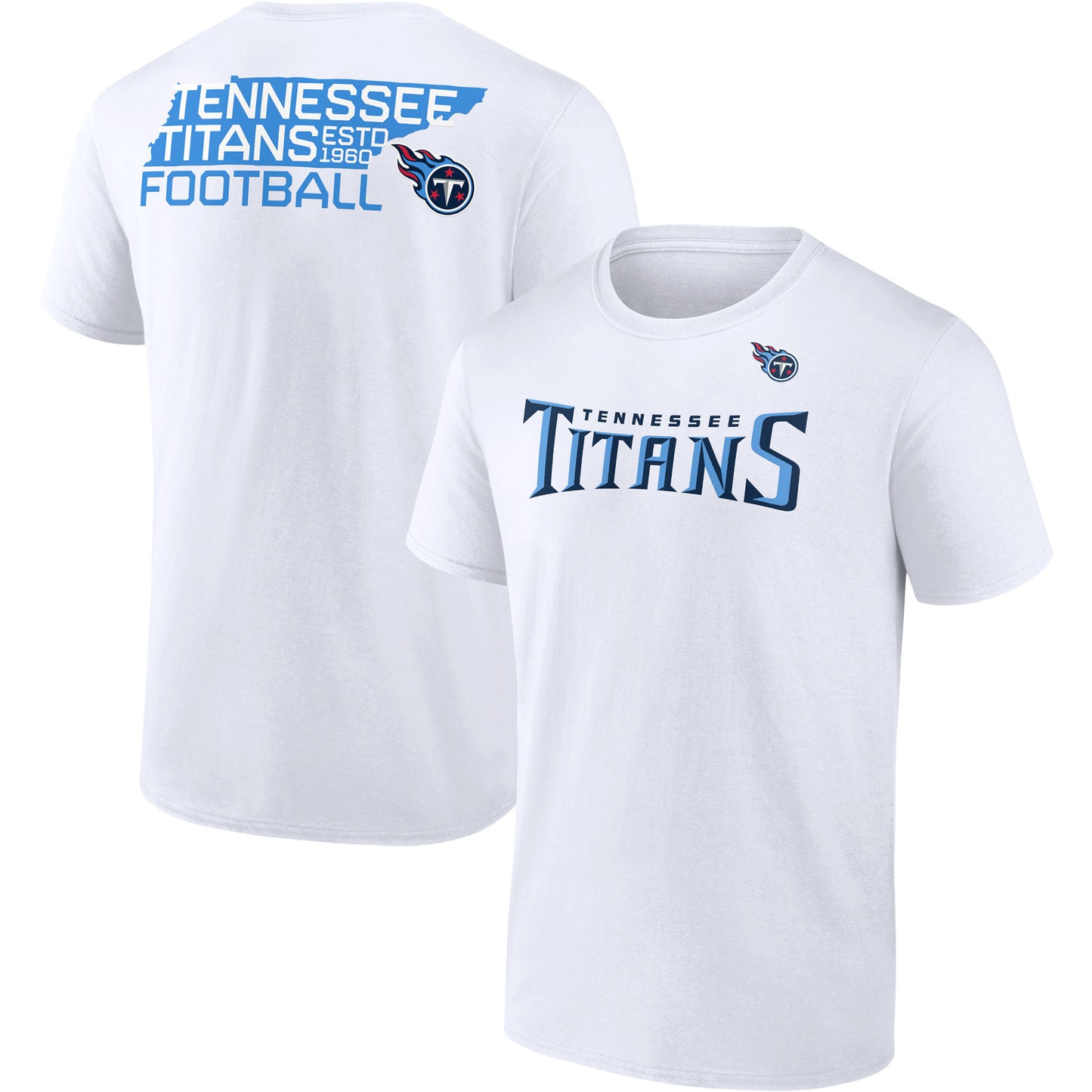 Men's Fanatics White Tennessee Titans Hot Shot State T-Shirt