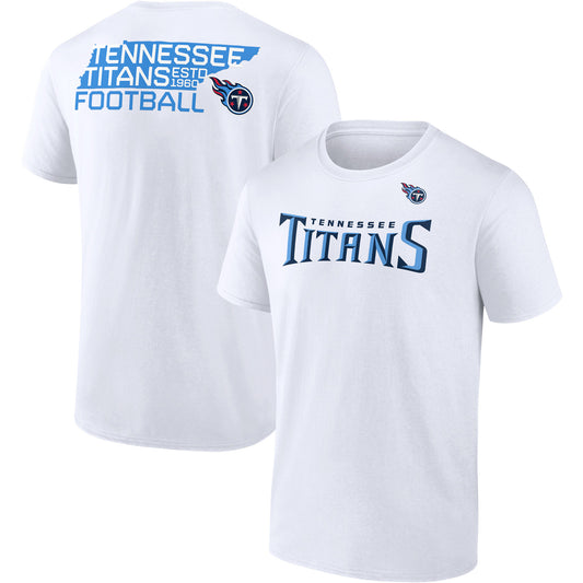 Men's Fanatics White Tennessee Titans Hot Shot State T-Shirt