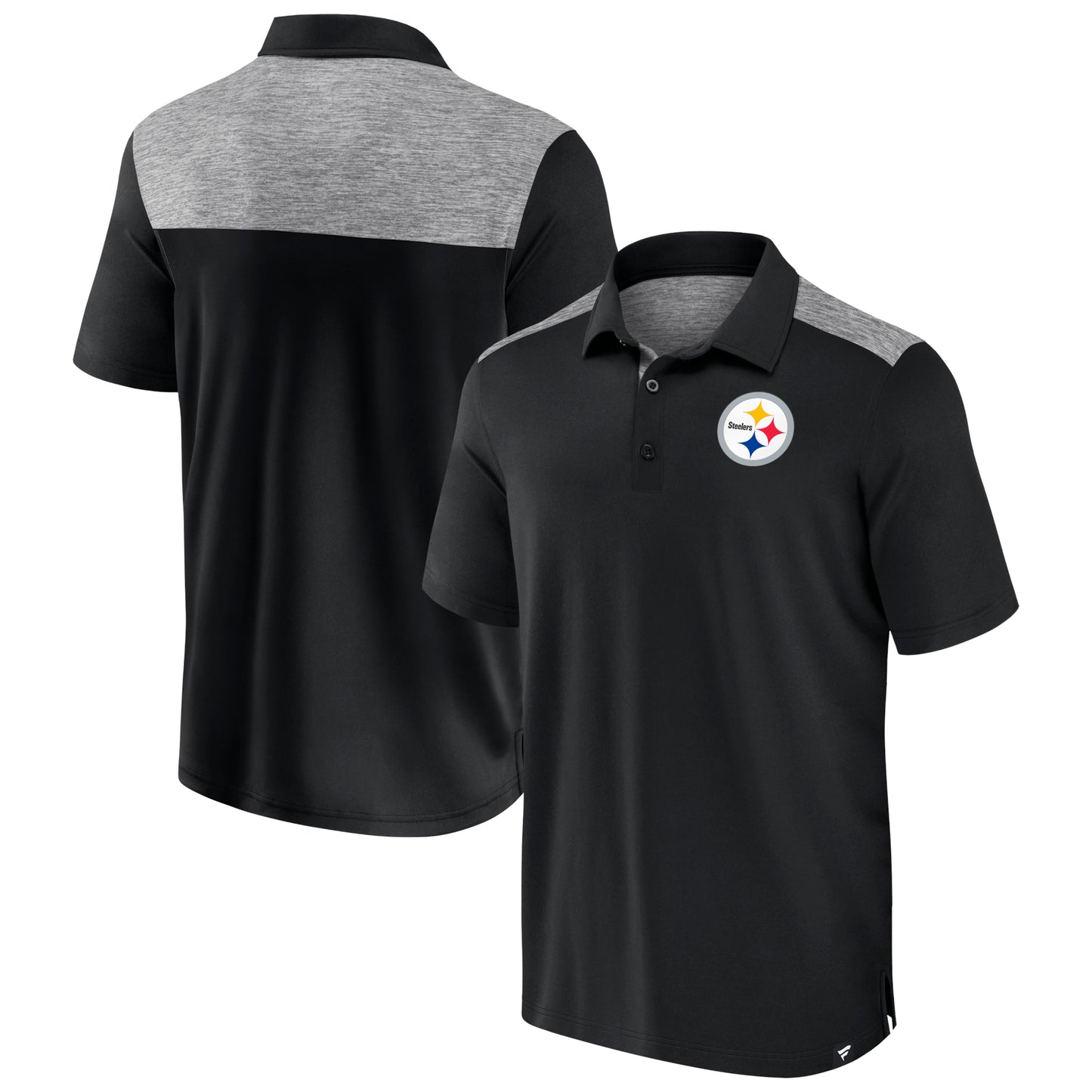 Men's Fanatics Black Pittsburgh Steelers Long Shot Polo