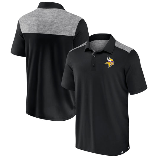 Men's Fanatics Black Minnesota Vikings Long Shot Polo