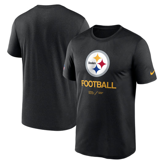 Men's Nike Black Pittsburgh Steelers Sideline Infograph Performance T-Shirt