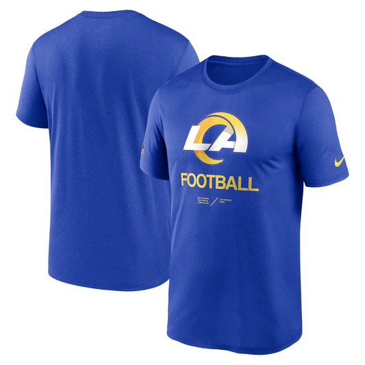 Men's Nike Royal Los Angeles Rams Sideline Infograph Performance T-Shirt