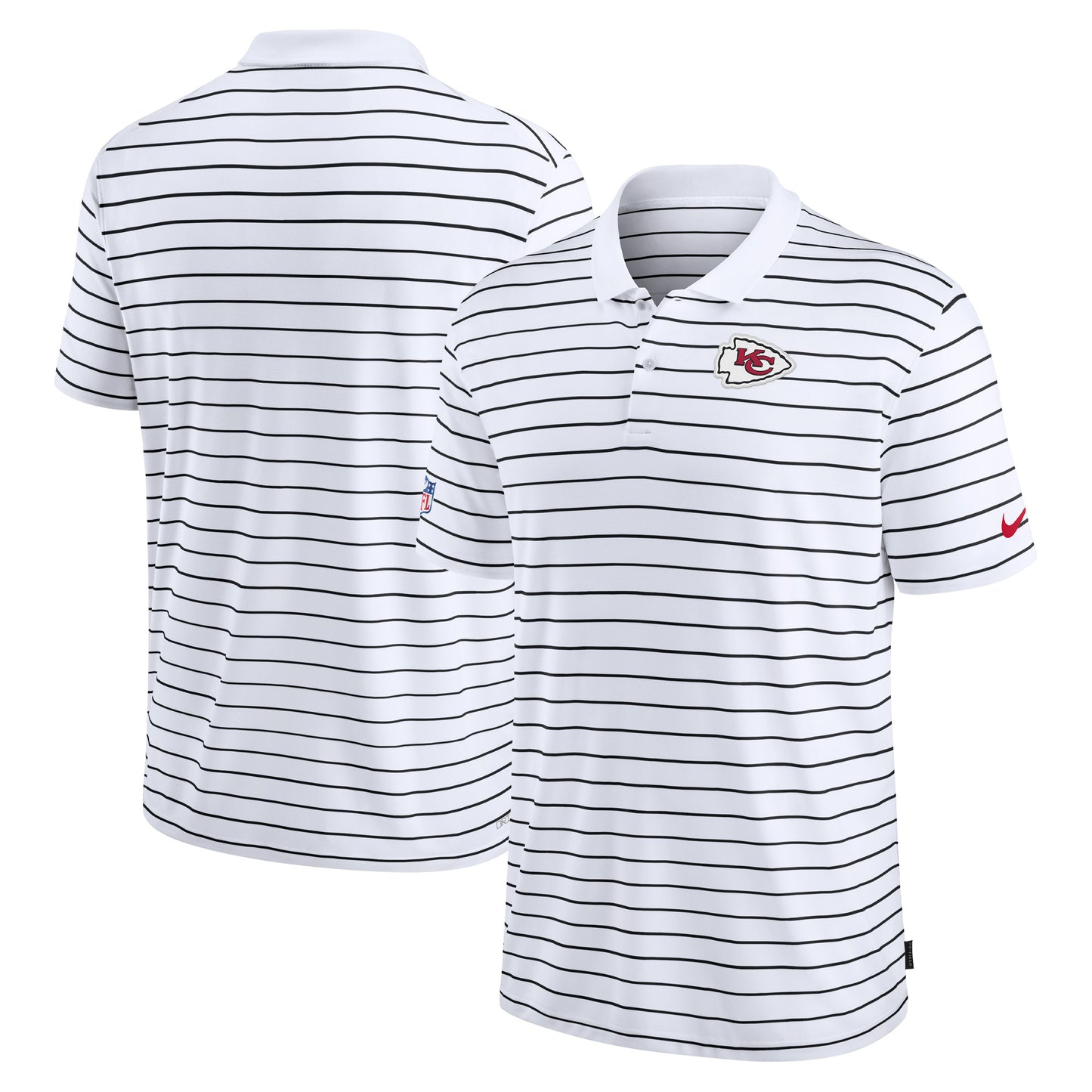 Men's Nike White Kansas City Chiefs Sideline Lock Up Victory Performance Polo