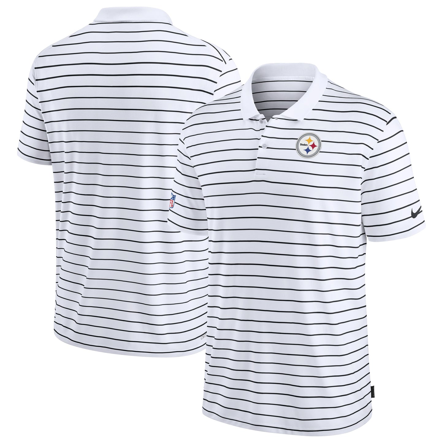 Men's Nike White Pittsburgh Steelers Sideline Lock Up Victory Performance Polo